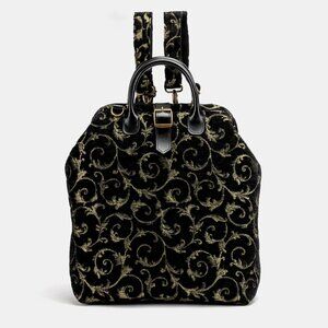Vintage Scroll Black/Green Carpet Laptop Backpack